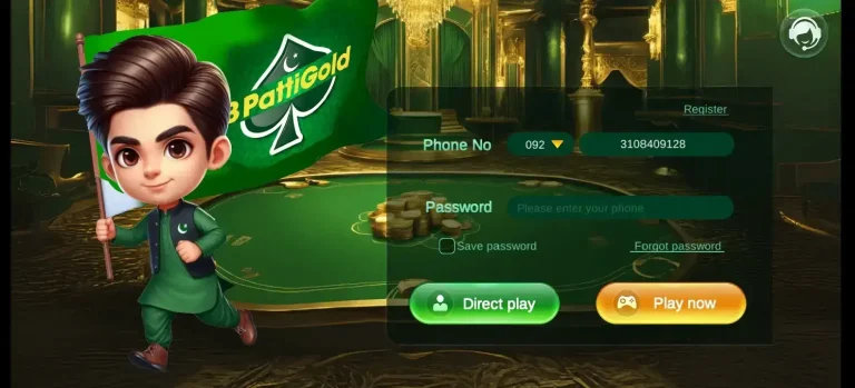 3Patti Gold app interface home screen